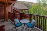 Breathe in the fresh mountain air on multiple balcony and patio areas.